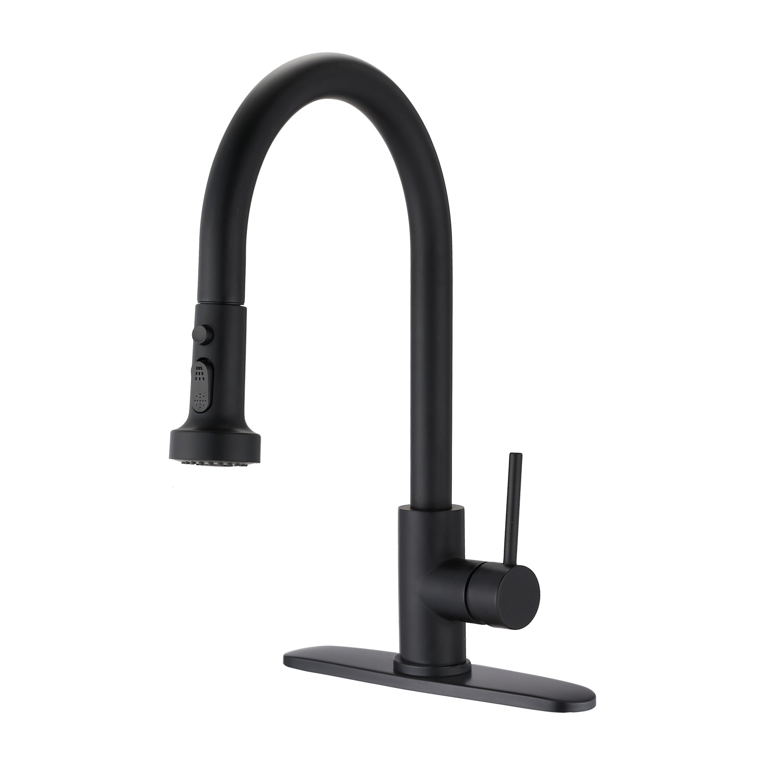 Stainless Steel Pull Down Kitchen Faucet With Sprayer Matte Black Matte Black Stainless Steel