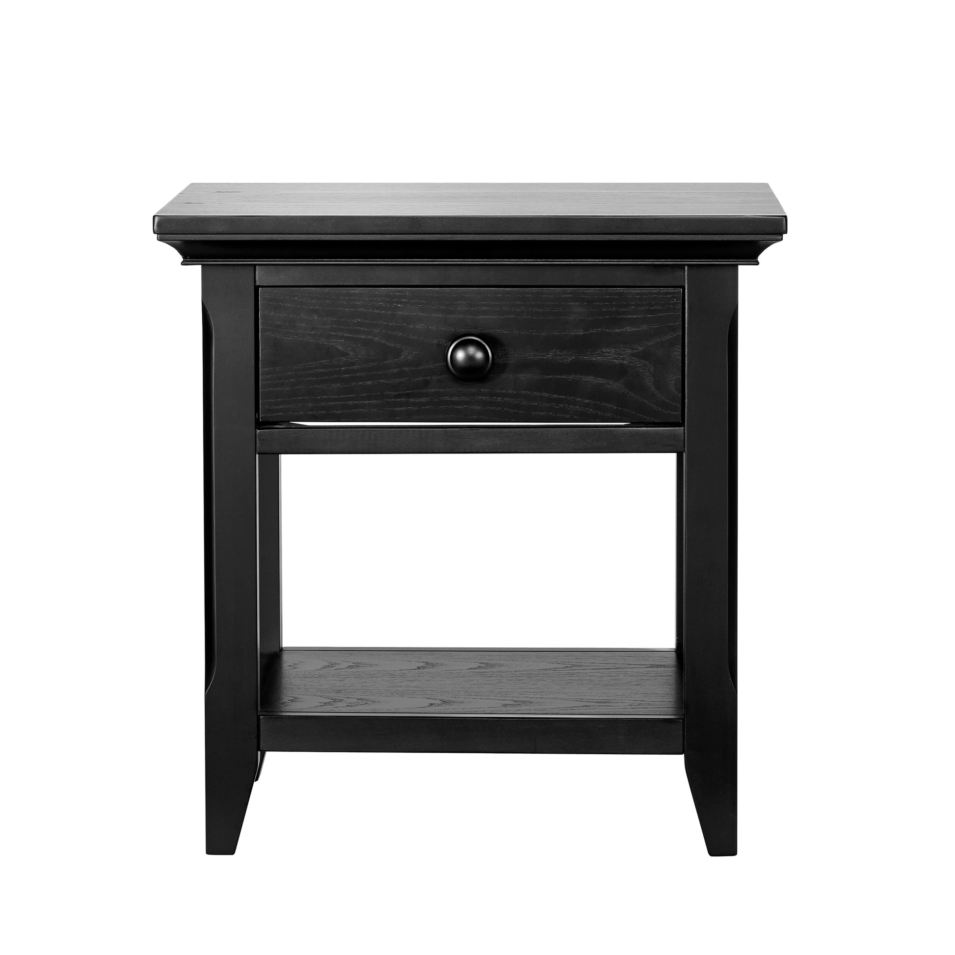 Overland Nightstand Forever Black Black Solid Wood