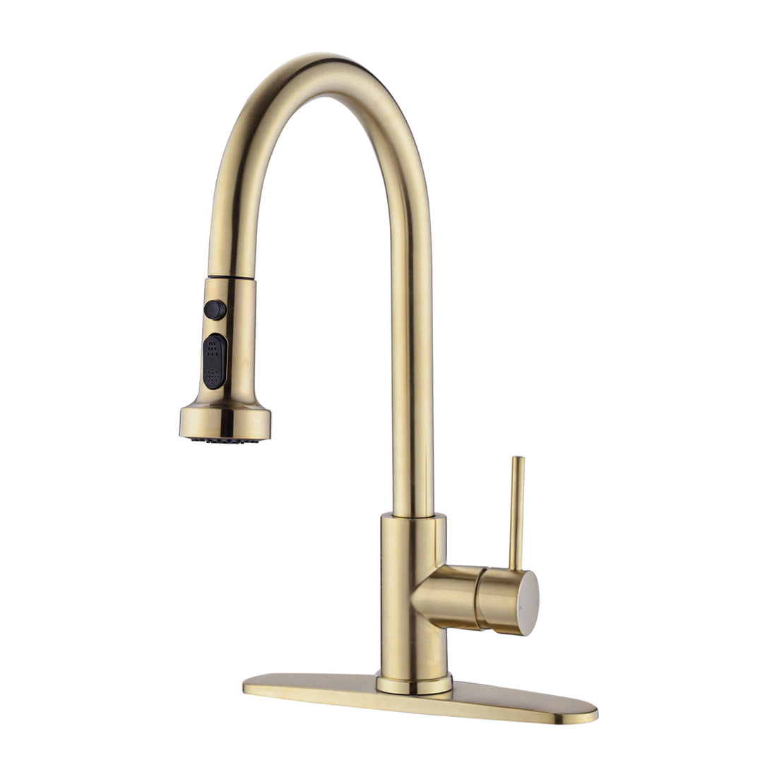 Stainless Steel Pull Down Kitchen Faucet With Sprayer Brushed Gold Brushed Gold Stainless Steel