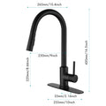 Kitchen Faucet With Pull Down Sprayer Matt Black Stainless Steel