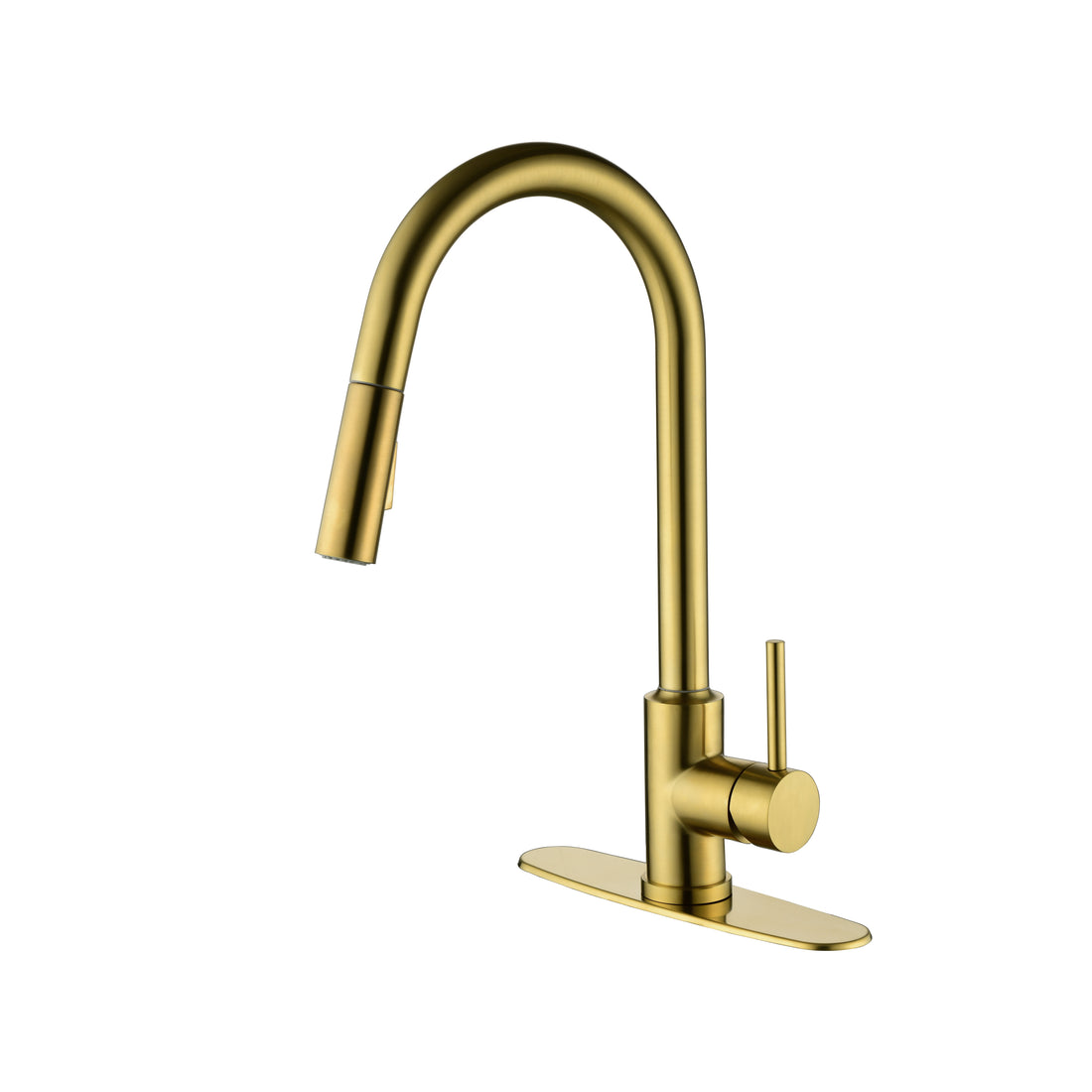 Kitchen Faucet With Pull Down Sprayer Gold Stainless Steel