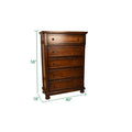 Baltimore Queen 5 Pc Storage Bedroom Set Made With Wood In Dark Walnut Dark Brown Transitional Wood