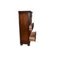 Baltimore Queen 5 Pc Storage Bedroom Set Made With Wood In Dark Walnut Dark Brown Transitional Wood