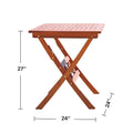 Malibu Outdoor Folding Bistro Table Teak Solid Wood