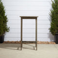 Renaissance Outdoor Patio Hand Scraped Wood Bar Table Teak Solid Wood