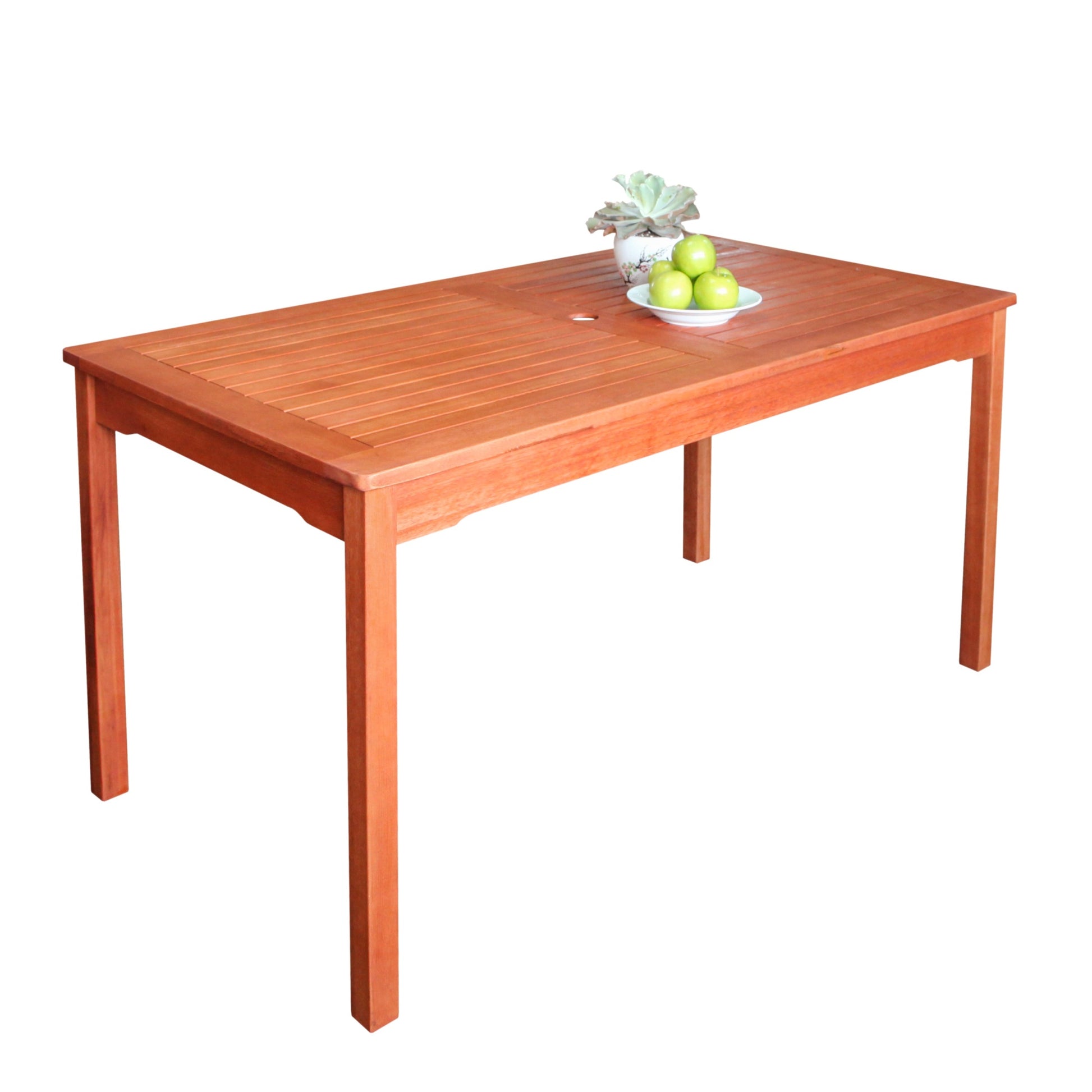 Malibu Outdoor Rectangular Patio Dining Table Teak Solid Wood