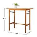 Gloucester Contemporary Patio Wood Bar Table Teak Solid Wood