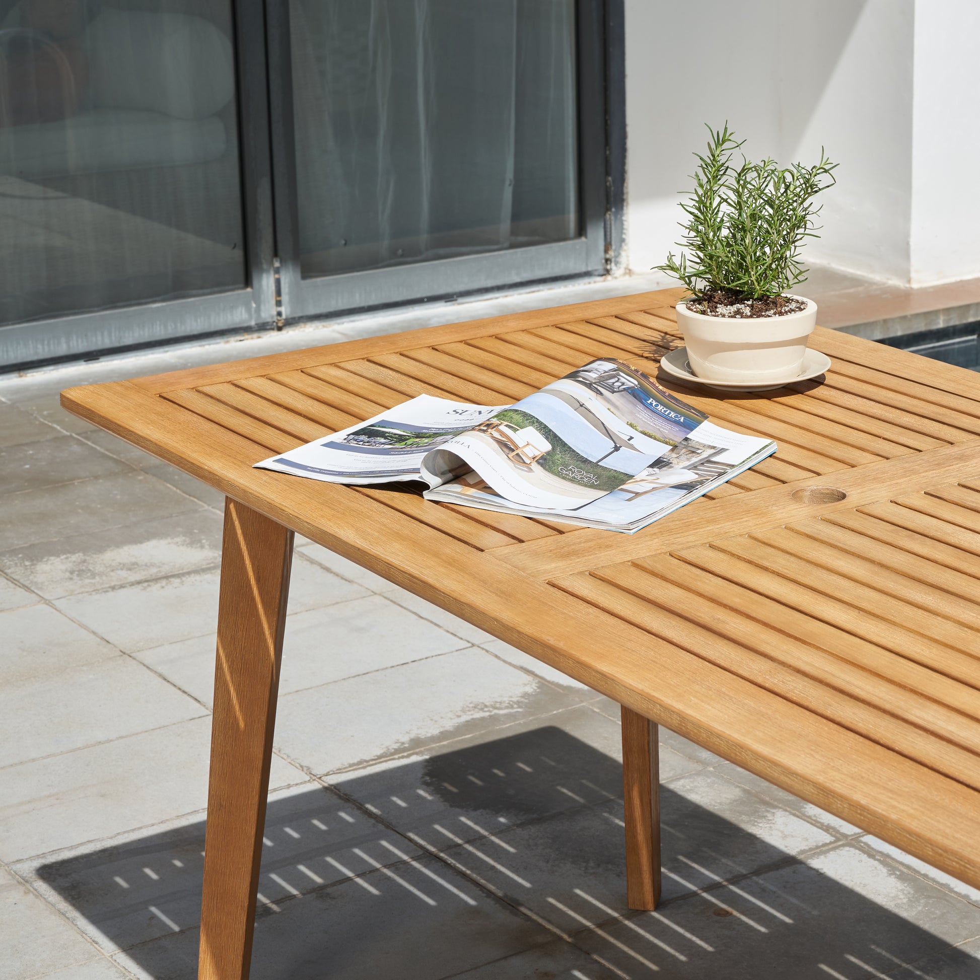Chesapeake Wood Dining Table Teak Solid Wood