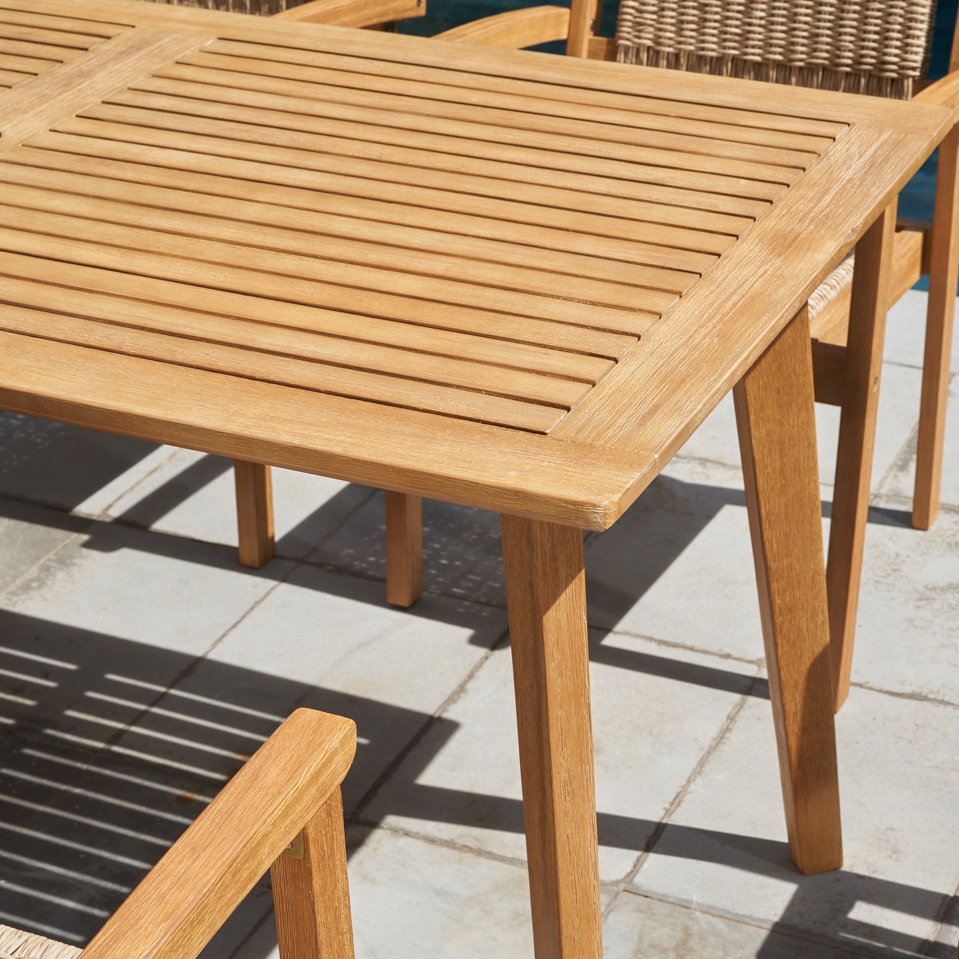 Chesapeake Wood Dining Table Teak Solid Wood