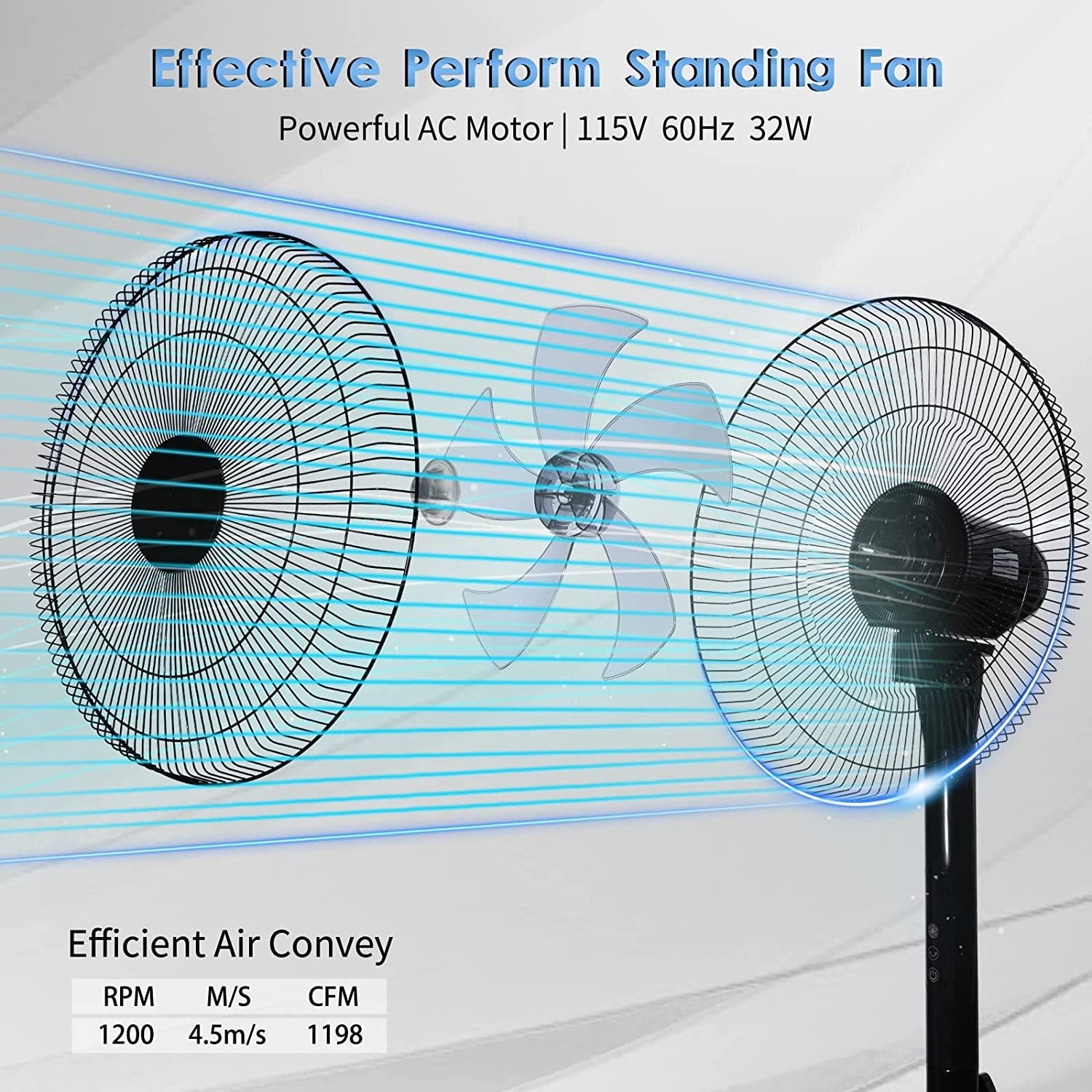 Simple Deluxe 14.5" Adjustable 12 Levels Speed Pedestal Stand Fan With Remote Control For Indoor, Home, Office And College Dorm Use, 90 Degree Horizontal Oscillating, 9 Hours Timer, 14.5 Inch, Black Black Plastic