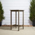 Renaissance Outdoor Patio Hand Scraped Wood Bar Table Teak Solid Wood