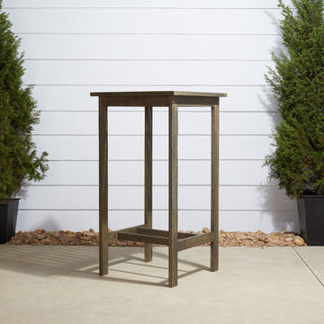 Renaissance Outdoor Patio Hand Scraped Wood Bar Table Teak Solid Wood