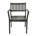 Renaissance Outdoor Patio Hand Scraped Wood Stacking Armchair Set Of 2 Teak Solid Wood