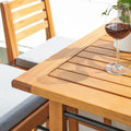 Gloucester Contemporary Patio Wood Bar Table Teak Solid Wood