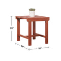 Malibu Outdoor Patio Wood Side Table Teak Solid Wood