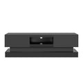 63Inch Black Morden Tv Stand With Led Lights,High Glossy Front Tv Cabinet,Can Be Assembled In Lounge Room, Living Room Or Bedroom,Color:Black Black Primary Living Space 60 Inches 60 69 Inches Classic 65 Inches Foam Particle Board