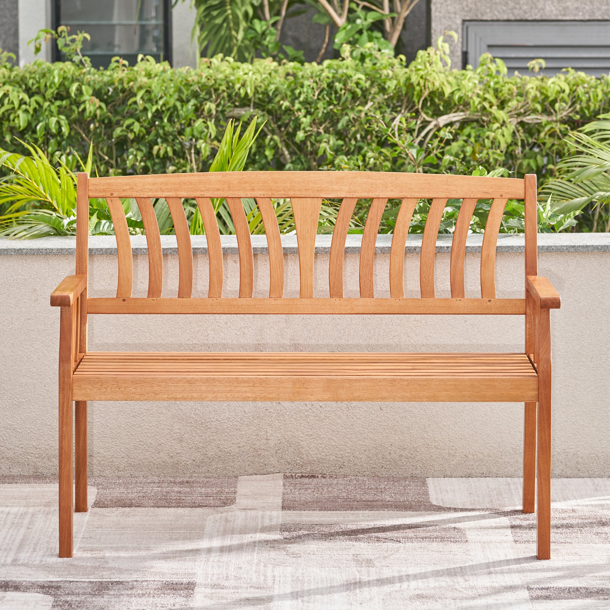 Kapalua Honey Nautical Eucalyptus Wooden Outdoor Garden Bench Teak Solid Wood