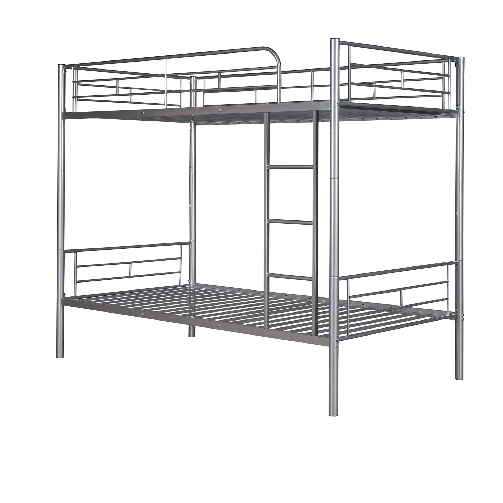 Twin Over Twin Metal Bunk Bed Silver Old Sku: Mf189201Naa Silver Metal Metal