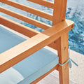 Waimea Honey Slatted Eucalyptus Wood Garden Bench With Cushion Yes Deep Seating Teak Water Resistant Frame Water Resistant Cushion Garden & Outdoor Coastal,Traditional Sofa Seating Groups Foam Solid Wood