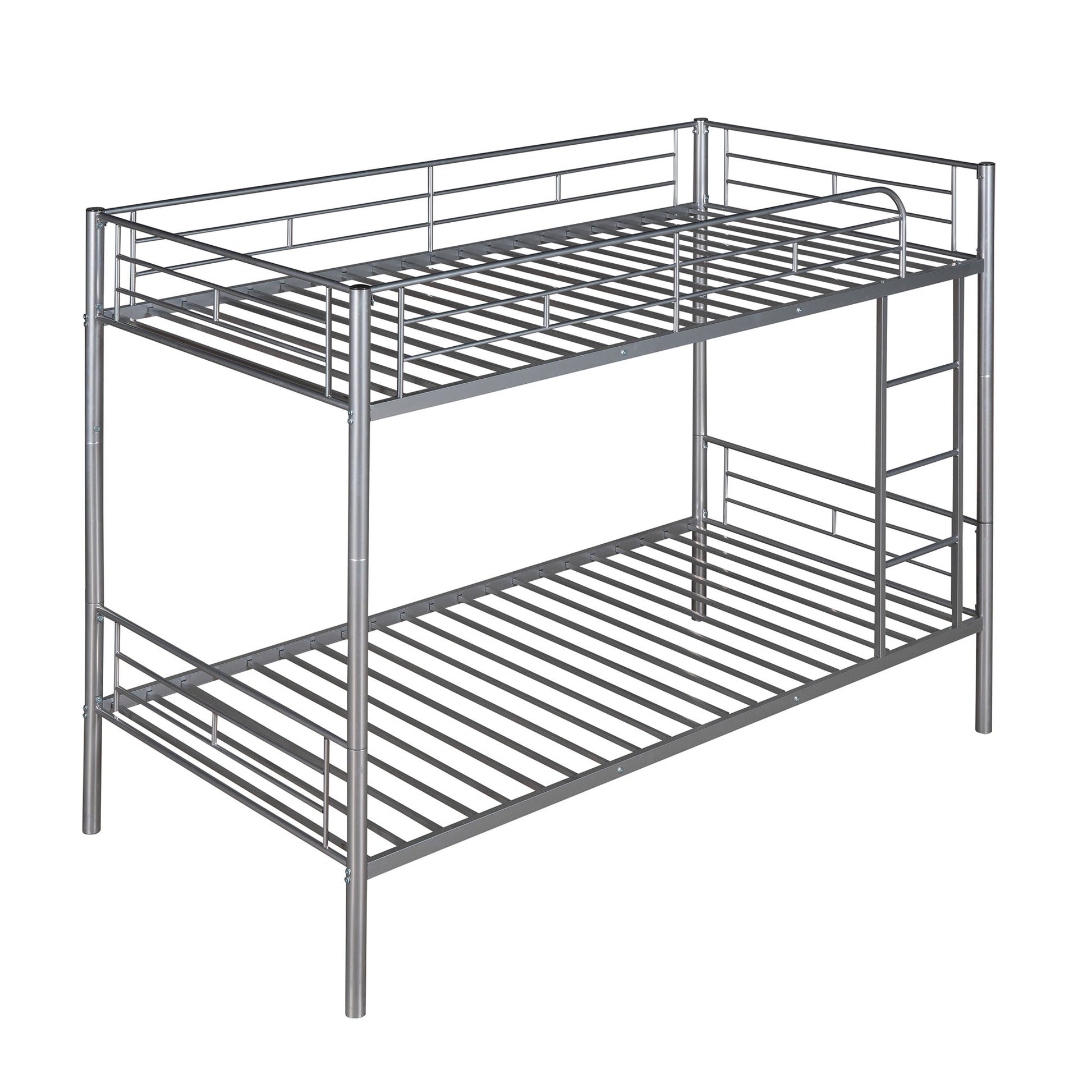 Twin Over Twin Metal Bunk Bed Silver Old Sku: Mf189201Naa Silver Metal Metal