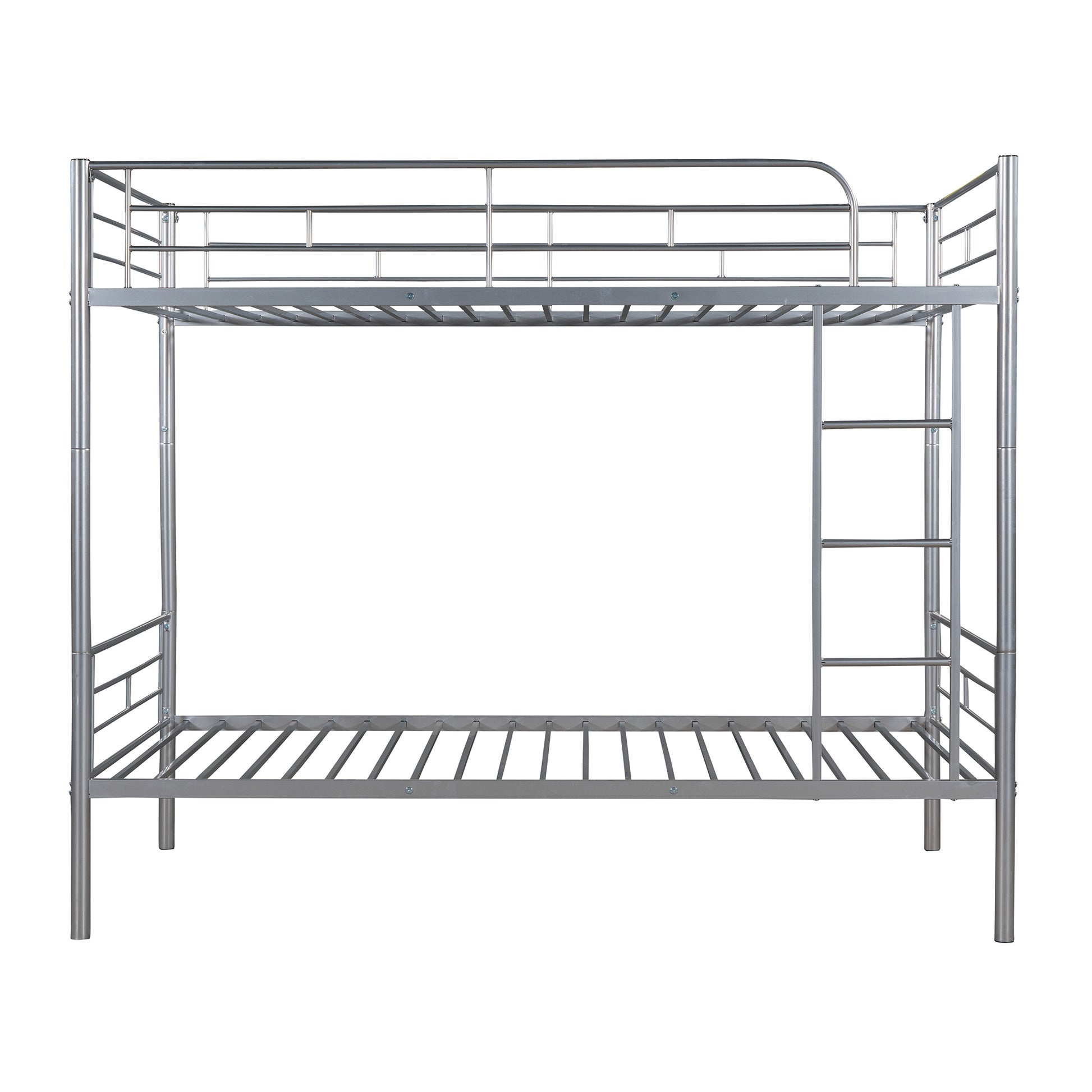 Twin Over Twin Metal Bunk Bed Silver Old Sku: Mf189201Naa Silver Metal Metal