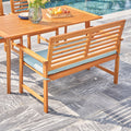 Waimea Honey Slatted Eucalyptus Wood Garden Bench With Cushion Yes Deep Seating Teak Water Resistant Frame Water Resistant Cushion Garden & Outdoor Coastal,Traditional Sofa Seating Groups Foam Solid Wood