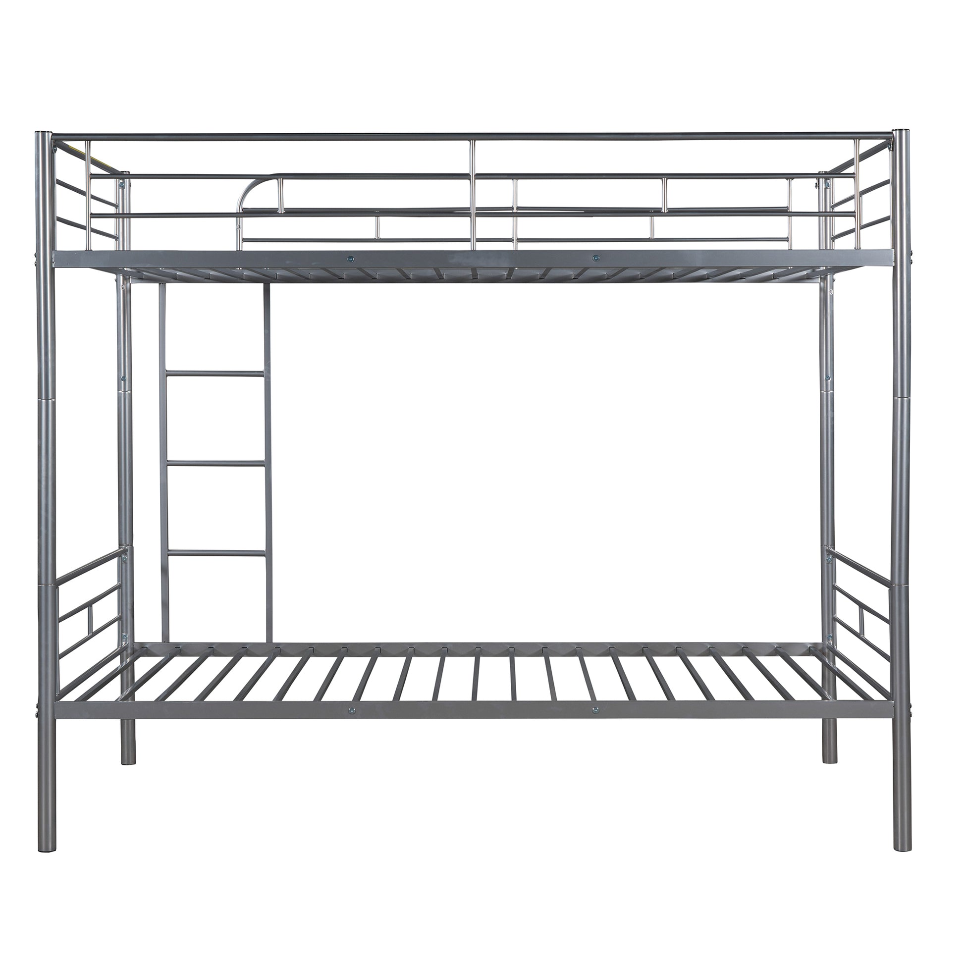 Twin Over Twin Metal Bunk Bed Silver Old Sku: Mf189201Naa Silver Metal Metal