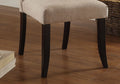 Dining Room Furniture Contemporary Rustic Style Beige Fabric Upholstered Tufted Set Of 2 Chairs Kitchen Breakfast Beige Dining Room Modern,Transitional Dining Chairs Rubberwood Tufted Back Solid Wood