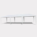 10X30' Wedding Party Canopy Tent Outdoor Gazebo With 8 Removable Sidewalls White Metal