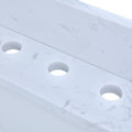 60 Inch Engineered Marble Vanity Top With Rectangular Double Basins White Marble