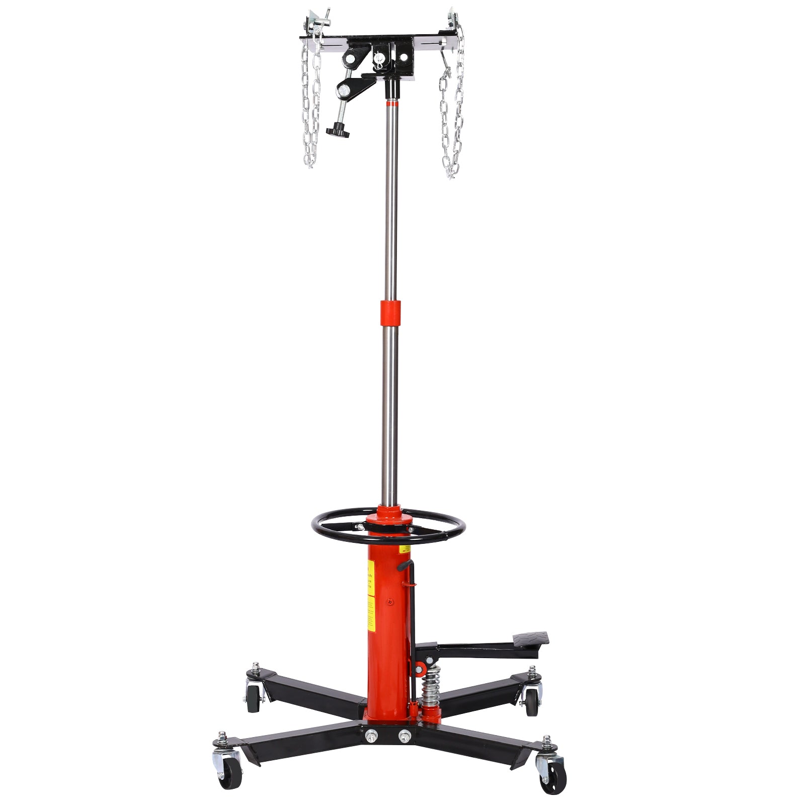 1660Lbs Transmission Jackshydraulic Transmission Jack 2 Stage Hydraulic W 360 For Car Lift 0.75 Ton Red Steel