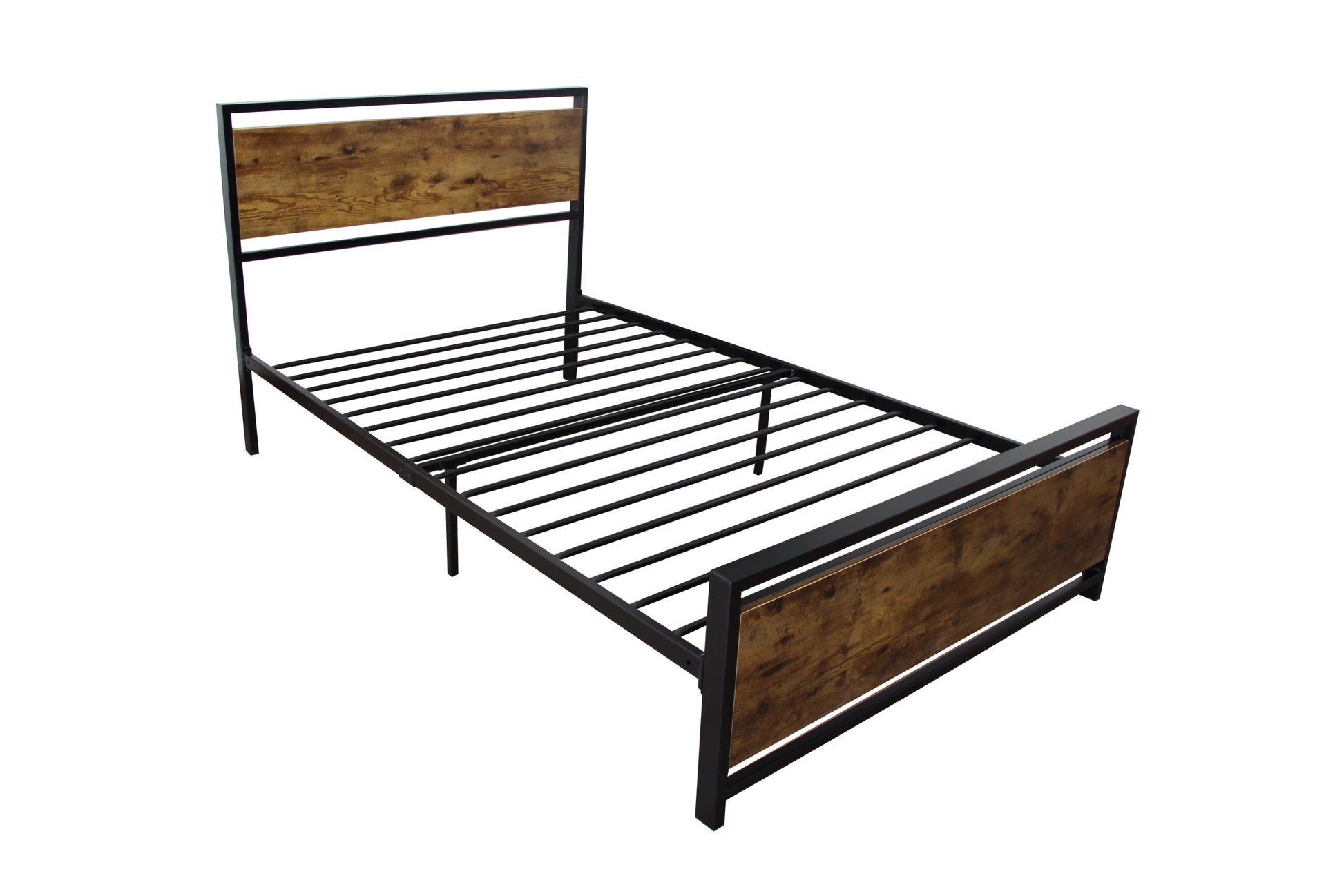 Twin Size Metal Bed Sturdy System Metal Bed Frame ,Modern Style And Comfort To Any Bedroom ,Black Black Metal