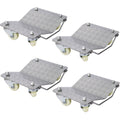 Car Dolly, Heavy Duty Wheel Dolly,4 Tire Wheel Dolly Car Stakes 6000Lbs Capacity Gray Metal