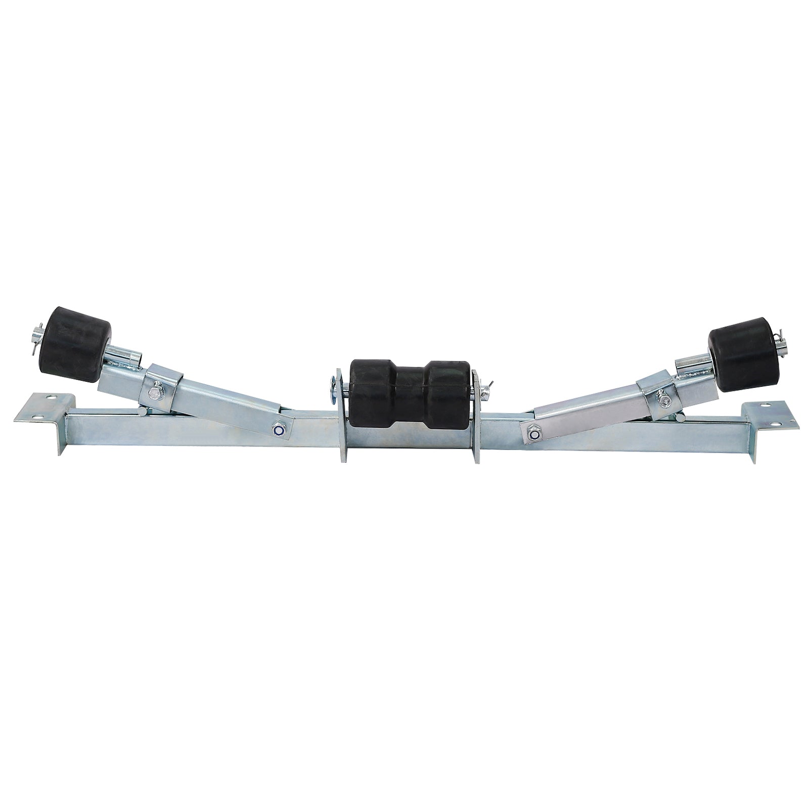 Boat Trailer Bottom Support Bracket With Keel Rollers Capacity 1760Lbs Silver Steel