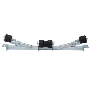 Boat Trailer Bottom Support Bracket With Keel Rollers Capacity 1760Lbs Silver Steel