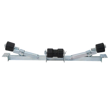 Boat Trailer Bottom Support Bracket With Keel Rollers Capacity 2204Lbs Silver Steel