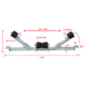 Boat Trailer Bottom Support Bracket With Keel Rollers Capacity 1760Lbs Silver Steel