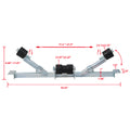 Boat Trailer Bottom Support Bracket With Keel Rollers Capacity 1102Lb Silver Steel
