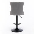 Swivel Velvet Barstools Adjusatble Seat Height From 25 33 Inch,17.7 Inch Base, Modern Upholstered Bar Stools With Backs Comfortable Tufted For Home Pub And Kitchen Island,Gray,Set Of 2 Gray Dining Room American Design Foam Velvet