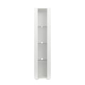 Side Cabinet With Aluminum Strip Lamp White Particle Board