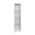 Side Cabinet With Aluminum Strip Lamp White Particle Board