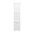 Side Cabinet With Aluminum Strip Lamp White Particle Board