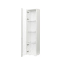 Side Cabinet With Aluminum Strip Lamp White Particle Board