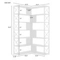 7 Tier Bookcase Home Office Bookshelf, L Shaped Corner Bookcase With Metal Frame, Industrial Style Shelf With Open Storage, Mdf Board Oak Mdf