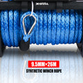 Electric Winch 13000 Lbs 12V Synthetic Blue Rope Upgrade Black Aluminium