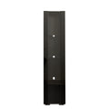 Black Side Cabinet With Aluminum Strip Lamp,With Large Storage Space Black Particle Board