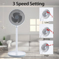 Simple Deluxe 7 Inch Stand Fan, 3 Speeds & 3 Modes, 15 Hours Timer, 70 Oscillating Circulating Fan, With Remote Control, Air Circulation Fan For Room, Indoor,White White Plastic