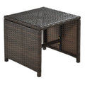 11 Piece Patio All Weather Pe Wicker Dining Table Set With Wood Tabletop For 10, Brown Rattan Beige Cushion Yes Complete Patio Set Brown Water Resistant Frame Water Resistant Cushion Garden & Outdoor Casual Complete Patio Sets Foam Rattan