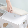 Multifunction Stackable Play Stool,Wood Stool,Pet Play Stool,Hollow Ottoman,White Finish White Mdf