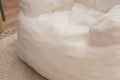010 Soft Teddy Fabric Tufted Foam Bean Bag Chair With Teddy Fabric Ivory White Ivory Primary Living Space Soft Modern Foam Teddy